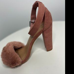 Torrid BRAND NEW Mauve Fur Suede Heel